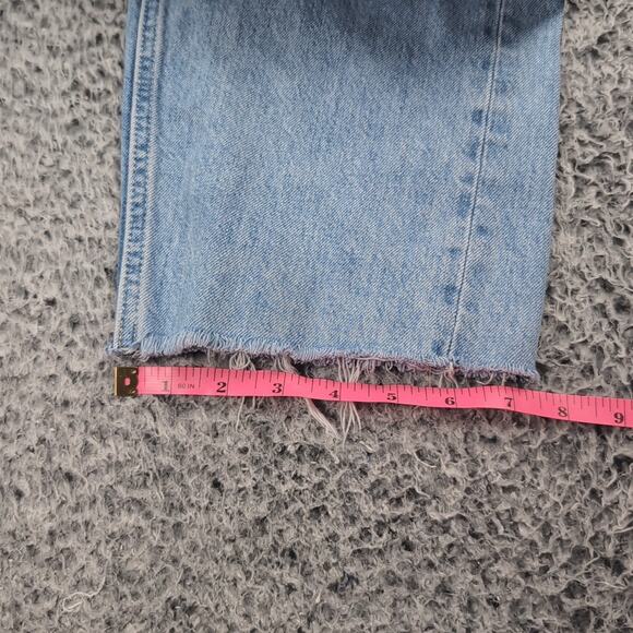 Madewell Jeans Women 25 Blue Darted Barrel Leg Denim Stretch Casual Cropped - Picture 8 of 9